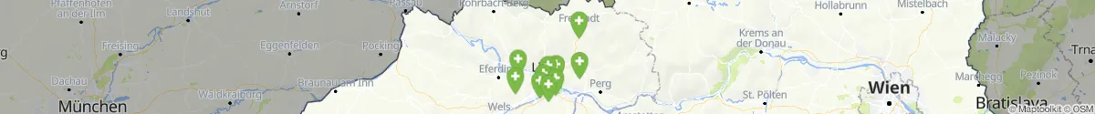 Kartenansicht für Apotheken-Notdienste in der Nähe von Sonnberg im Mühlkreis (Urfahr-Umgebung, Oberösterreich)
